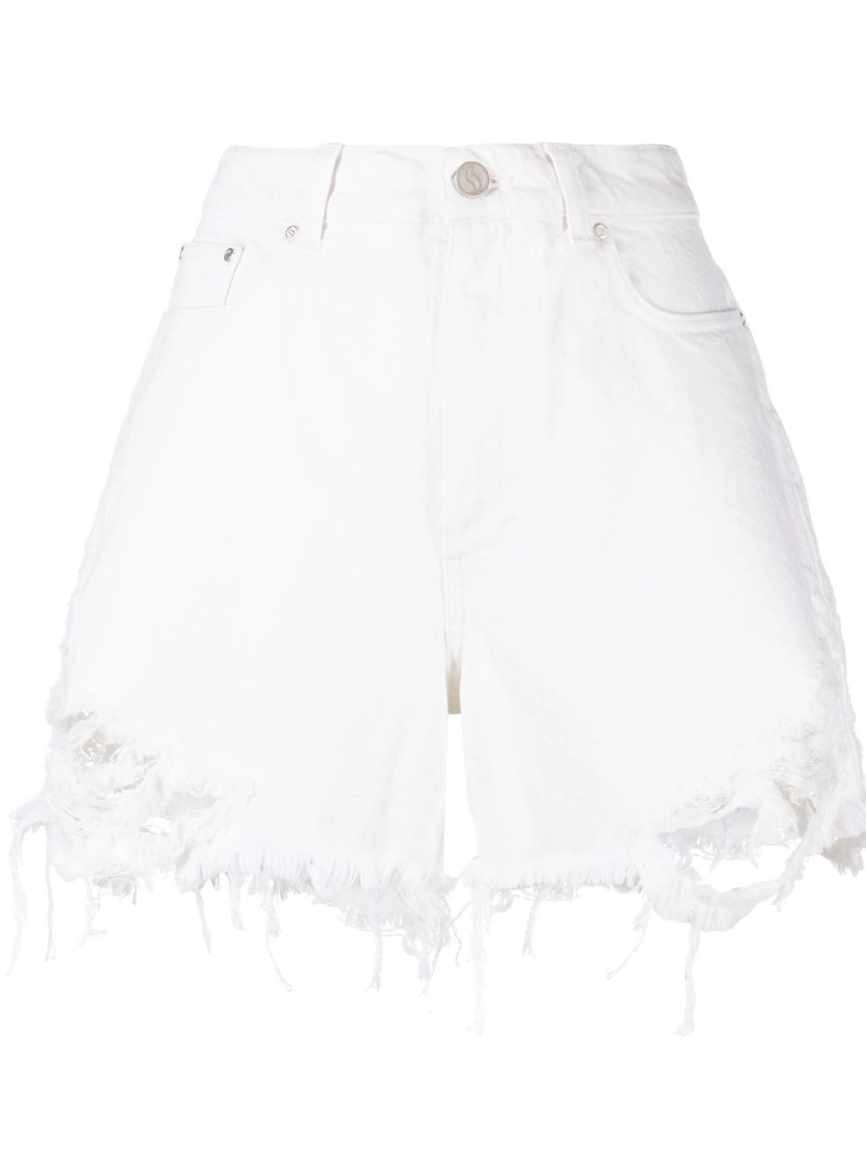 Affordable denim shorts distressed Stella Women McCartney 0812